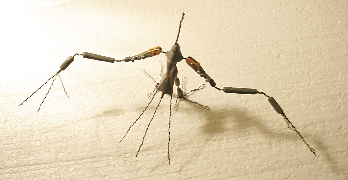 Stop Motion Bird puppet - wire armature.